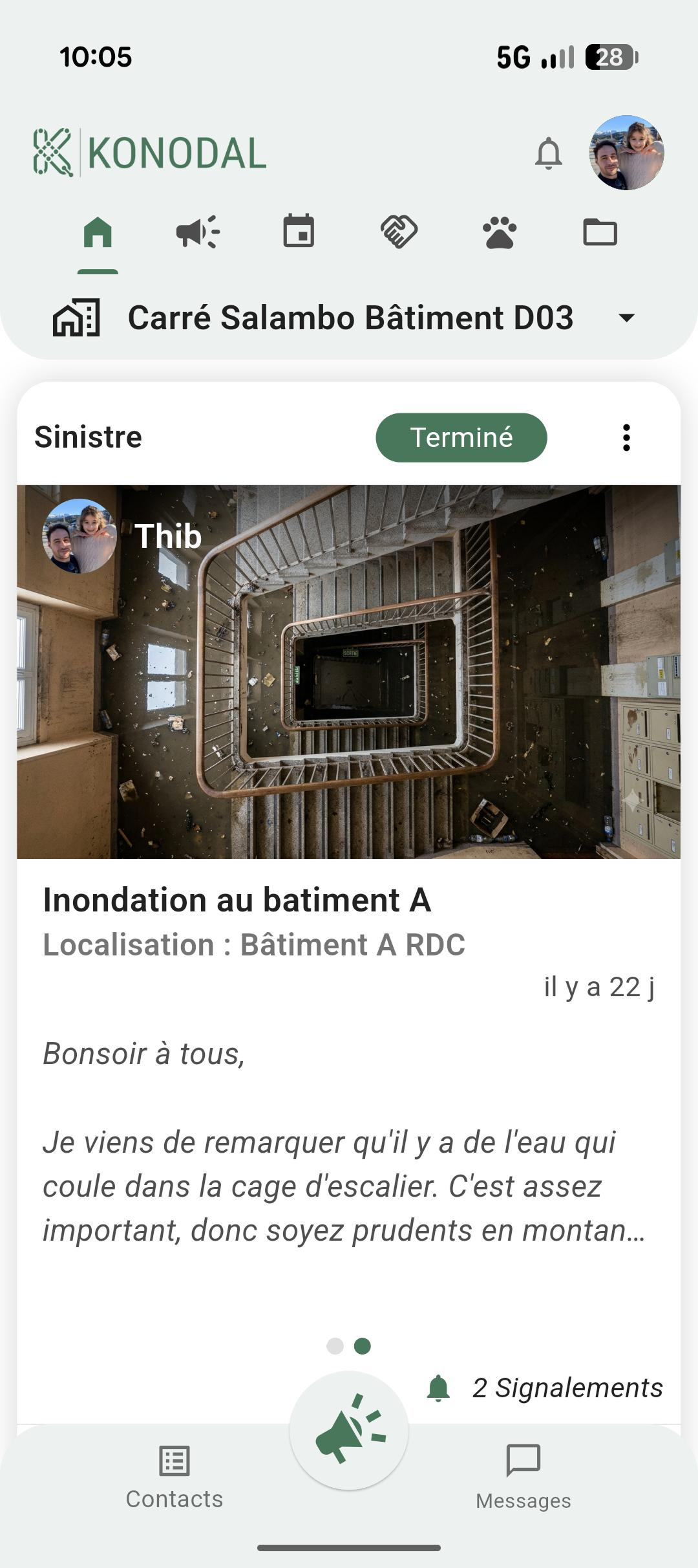 Capture d'écran de l'application Konodal