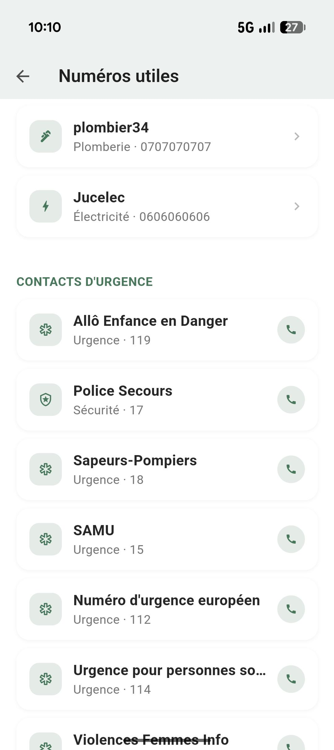 Contacts