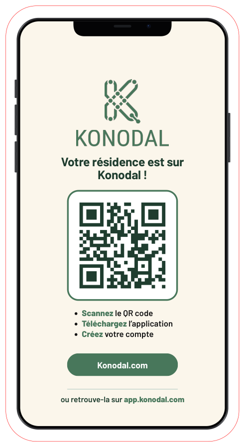 Aperçu du sticker Konodal avec QR code